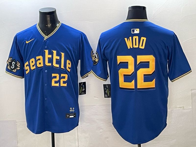 Men 2026 Seattle Mariners #22 Woo Blue City Edition Nike MLB Jersey 02